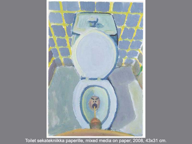 Toilet - Mixed media on paper - 2008 - 43 x 31 cm.